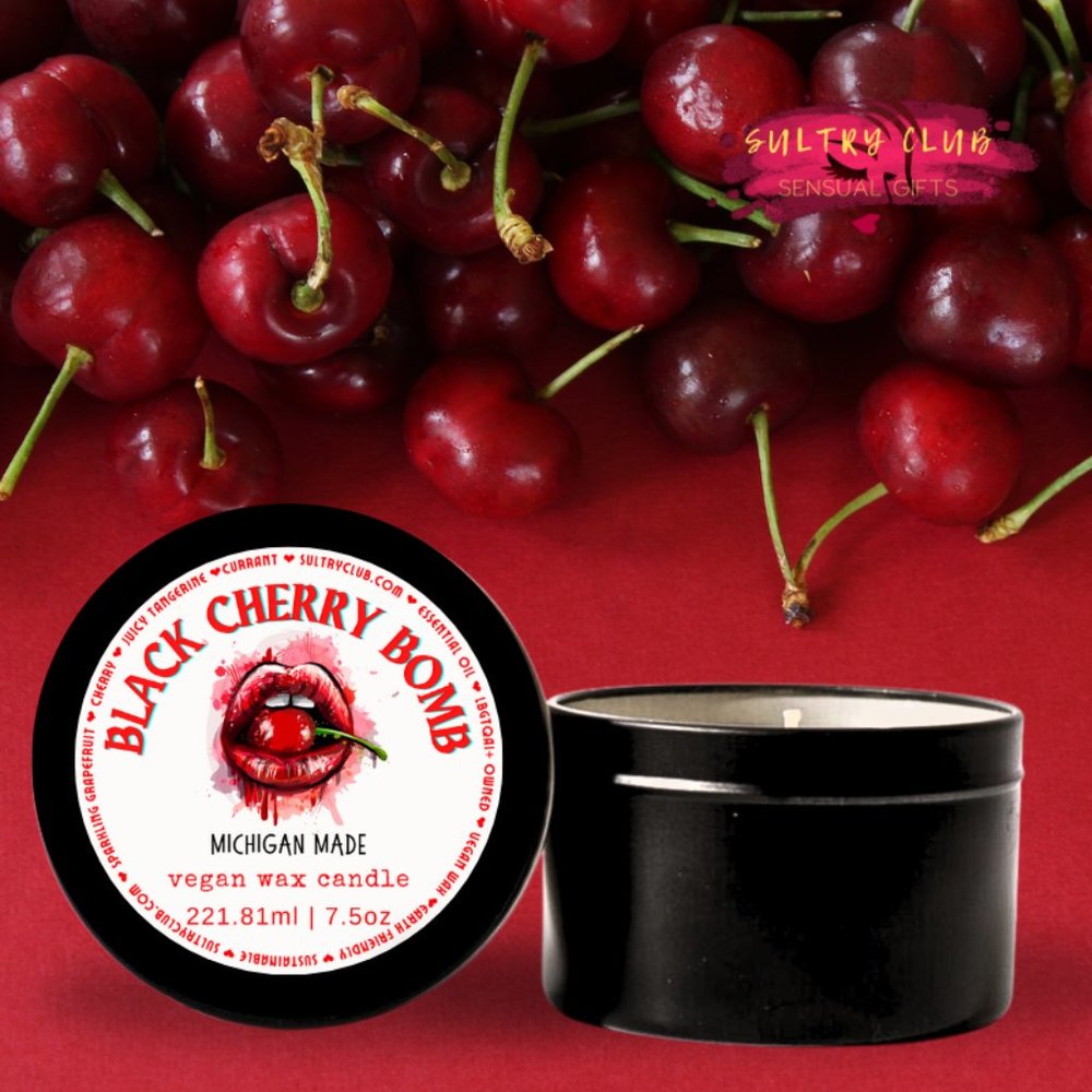 Black Cherry Bomb 7.5 Oz Travel Candle